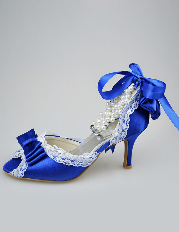 blue bridal heels