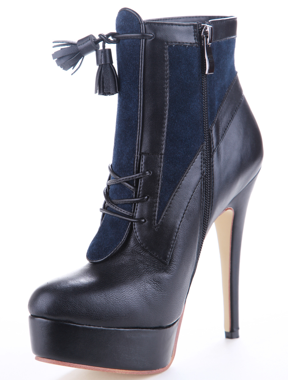 fringe high heel boots