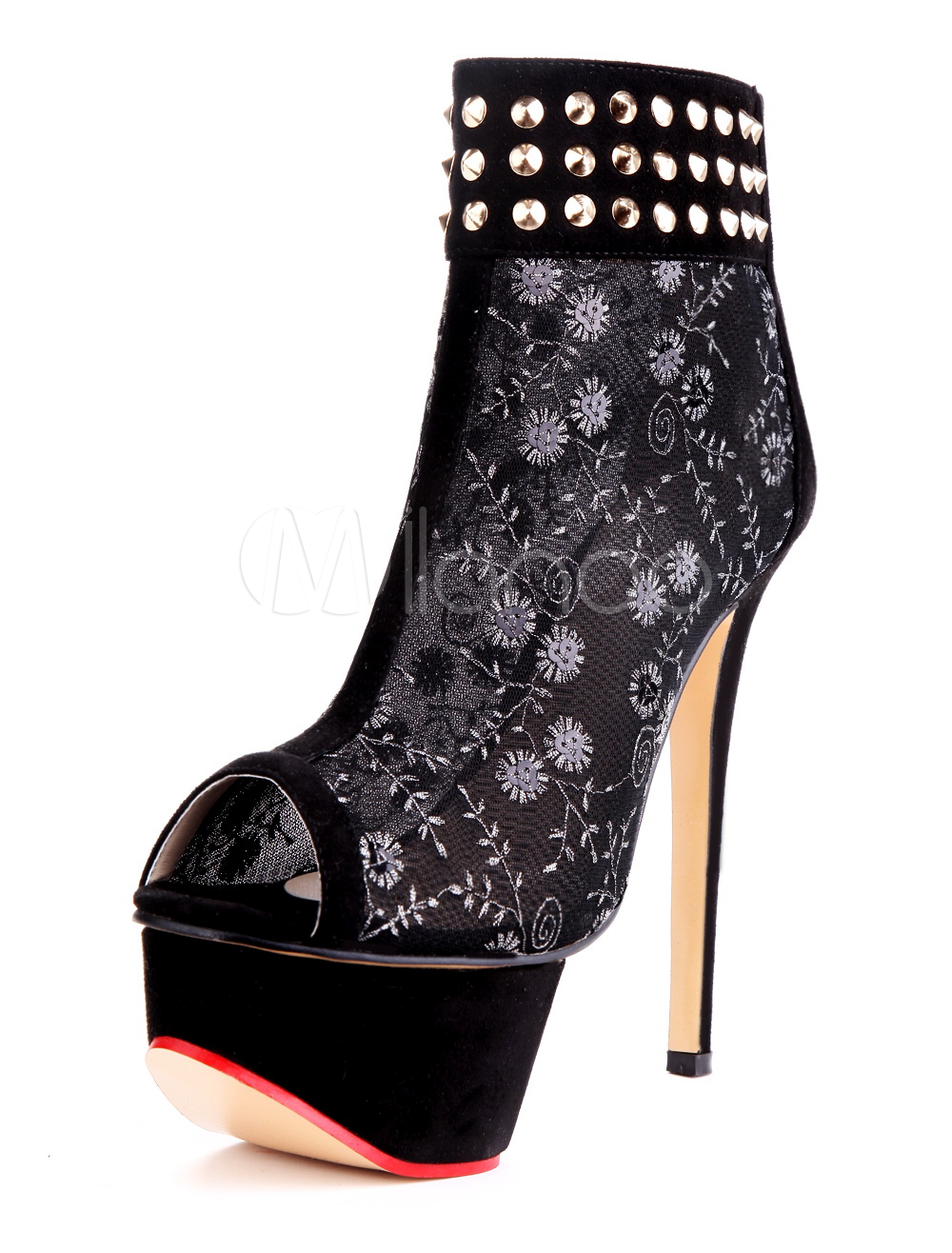 net heel booties