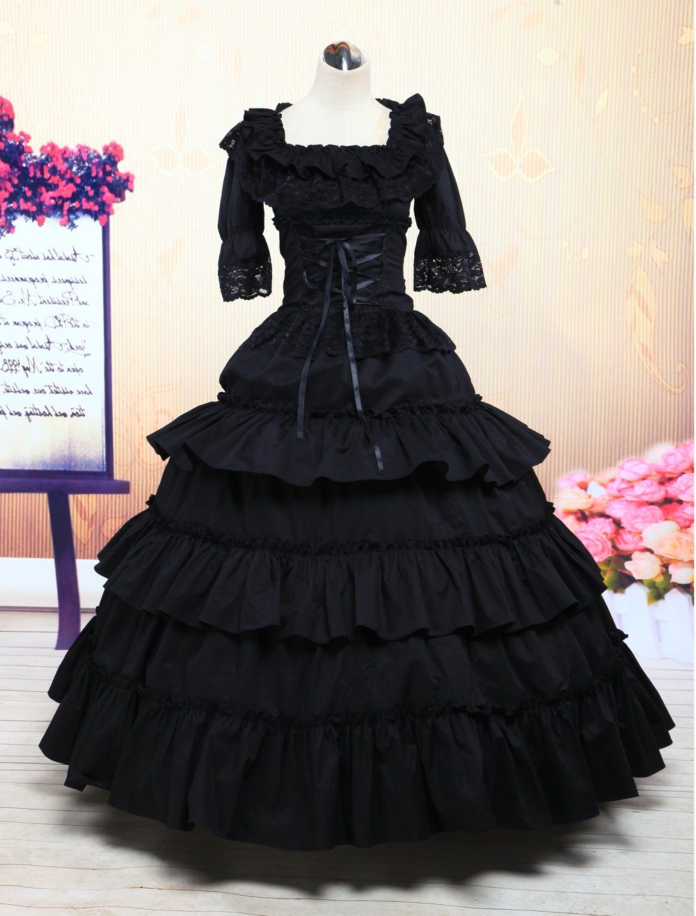 Fashion week Victorian black dress photo for girls Fashion week Victorian black dress photo for lady