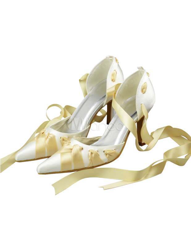pointed ivory heels