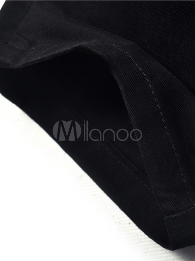 Slimming Black Cotton Men's Casual Pants - Milanoo.com