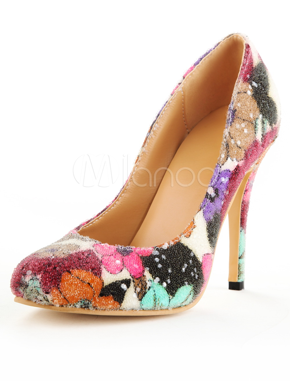 floral high heels