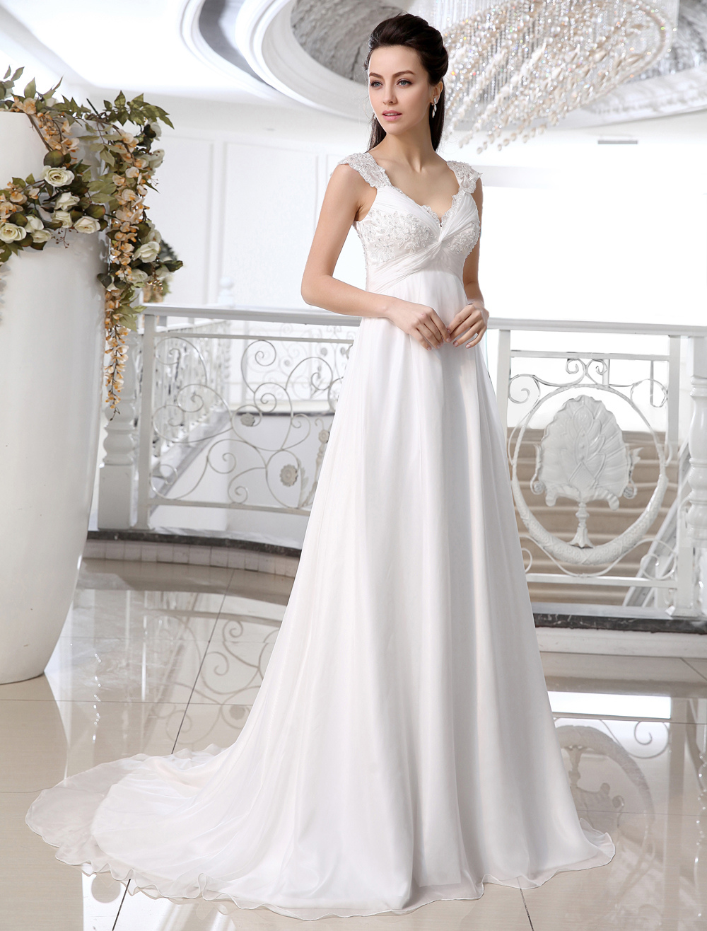 Empire Waistline Wedding Gown - nelsonismissing