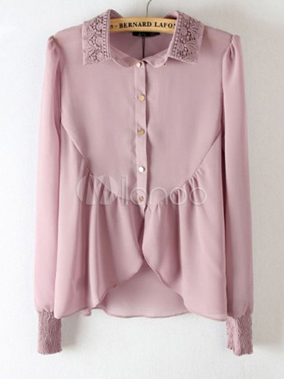 lilac chiffon blouse