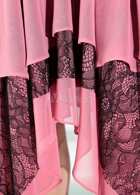 A-line Sparkling Diamond Open-Back Floor-Length Gown Candy Pink