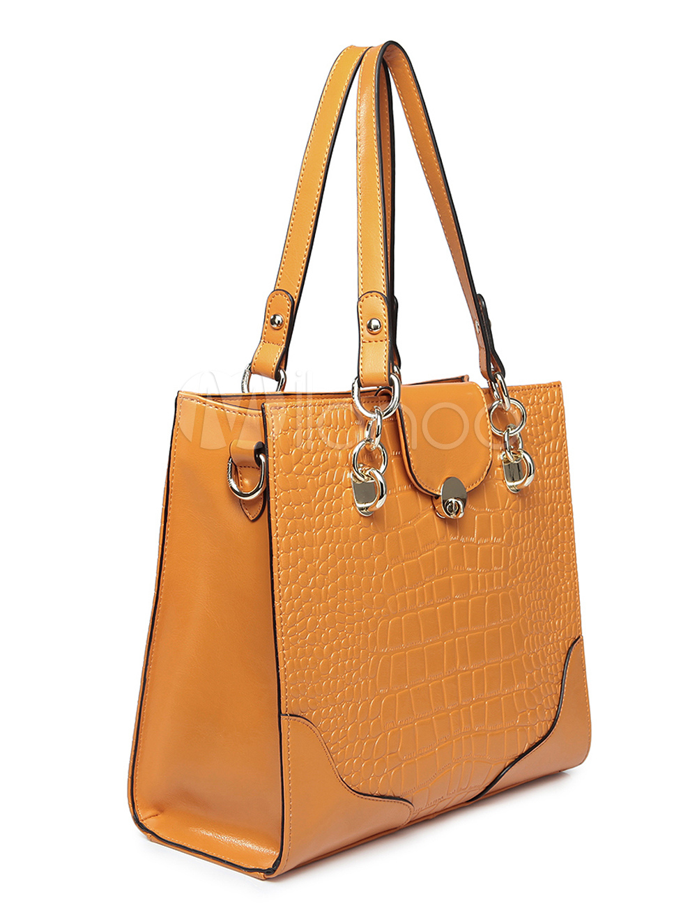 Yellow Fabulous Cowhide Women's Shoulder Bag