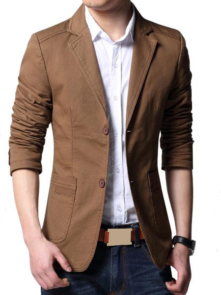 Herren Blazer Jacke Aus Baumwolle Milanoo Com