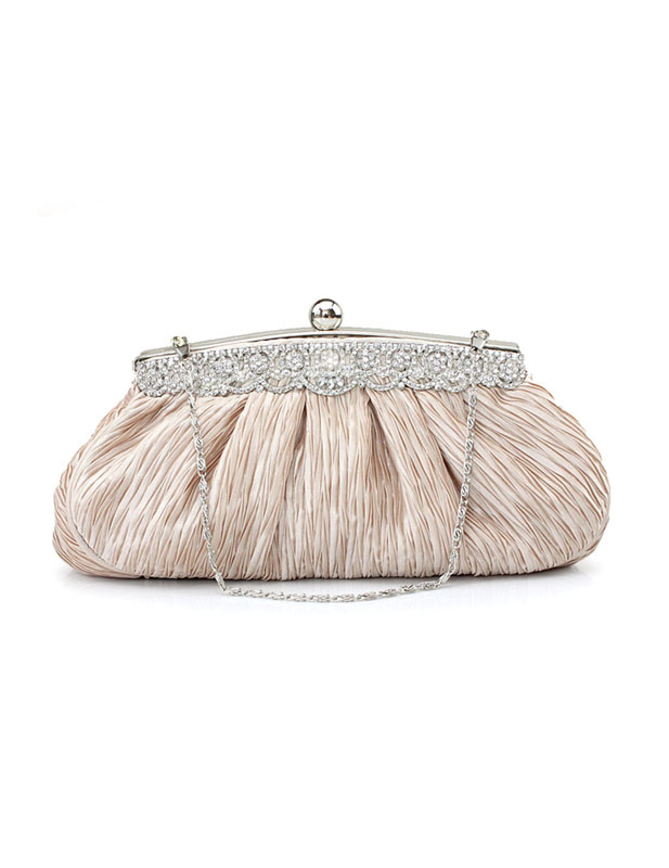 Sweet Rhinestone Silk Clutch Bag for Women - Milanoo.com