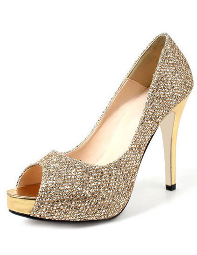 Peep Toe Bridal Shoes - Milanoo.com