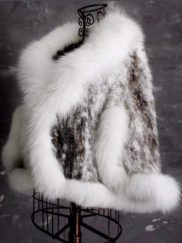 Gray 3/4 Length Sleeves Rabbit Fur Jacket for Women