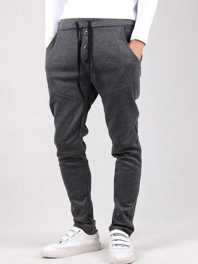 Comfortable Elastic Waist Cotton Harem Pants For Men - Milanoo.com