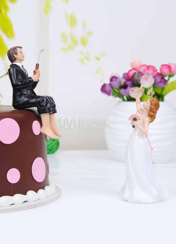 ケーキトッパー ウェディングケーキの飾りに 花嫁花婿の結婚式のケーキに 結婚祝いに フィギュア 樹脂 ギフトボックス オーダーメイドじゃない クラシック トラディション ウエディング Milanoo Jp