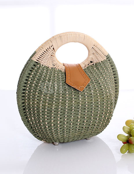 Stylish Wicker And Rattan Tote Bag For Women 