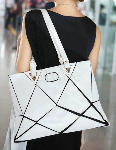 quilted white handbag