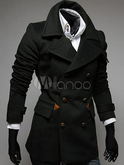 Fashionable Casual Cotton Blend Men/s Coat - Milanoo.com