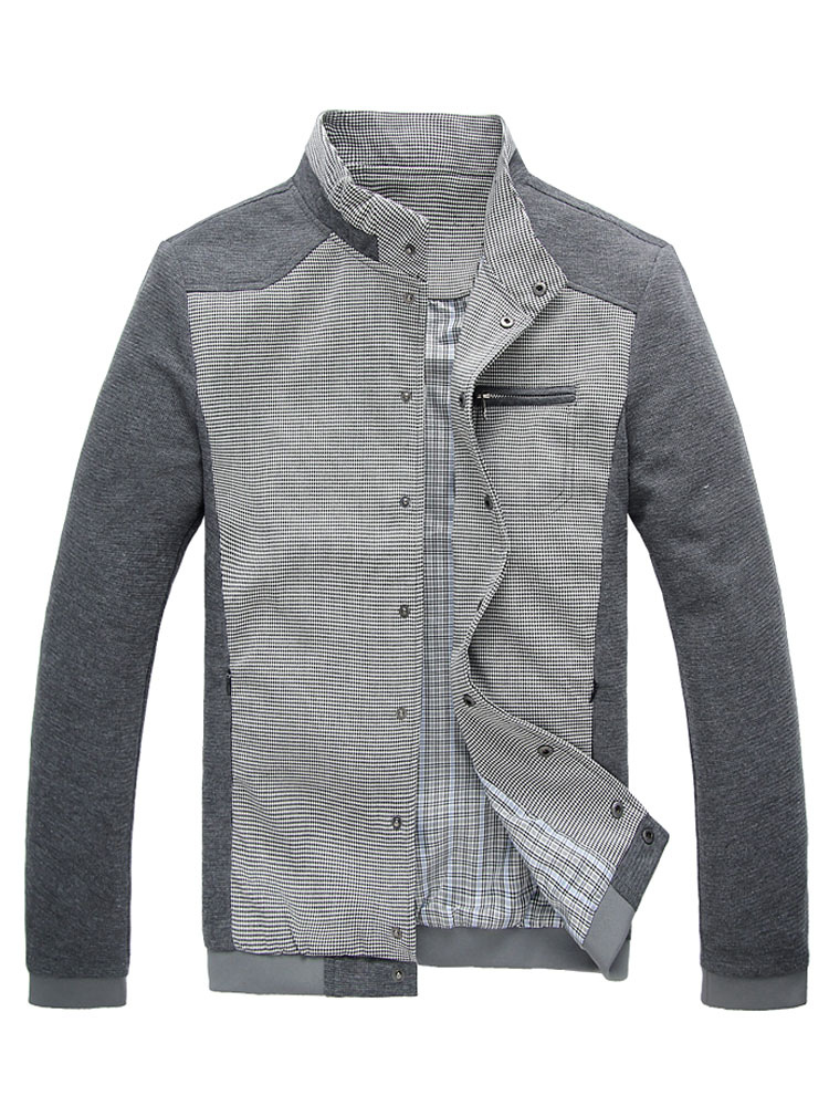 Polyester Stand Collar Cool Men's Bombers Jackets - Milanoo.com