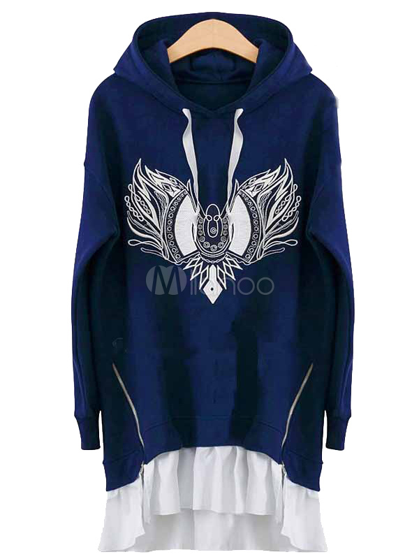 Long Sleeve Embroidered Hoodie