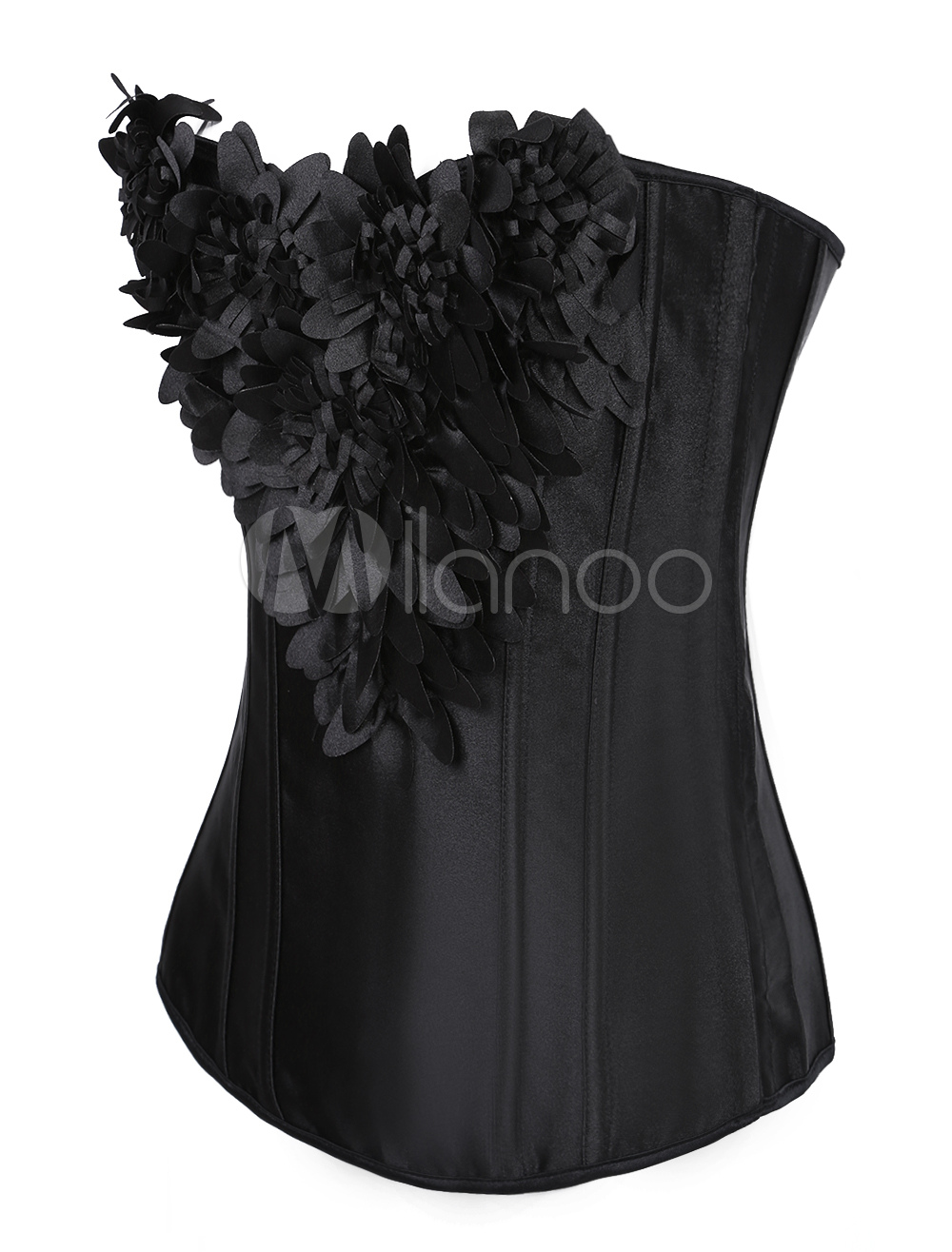 black flower corset