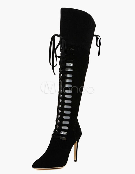 over the knee boots fringe