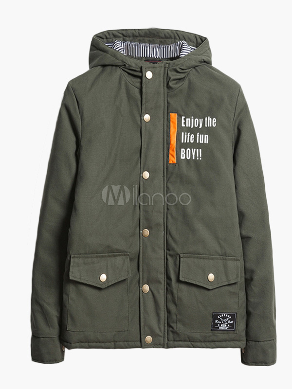 Hoodie Jacket with Words Print in Relaxed Fit