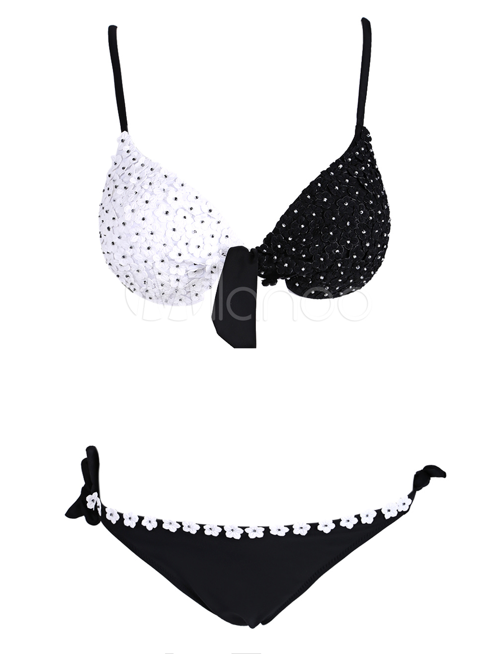 Black TwoPiece Bikini Swimsuit