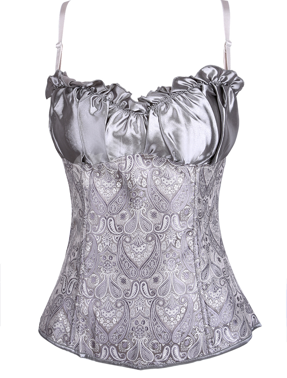 satin floral corset