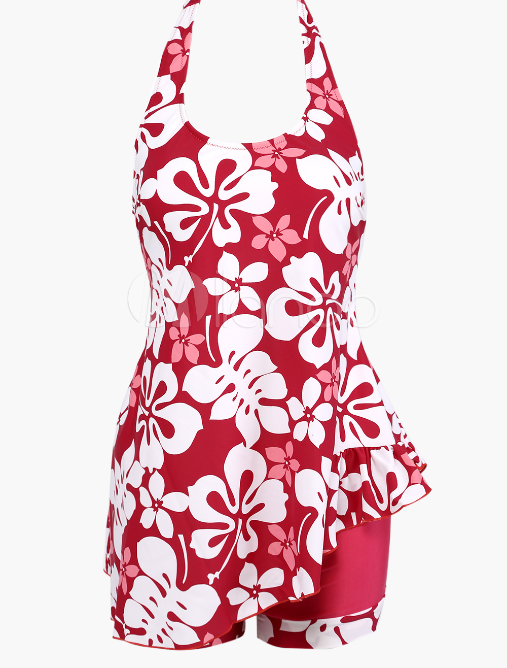 Red Print Lycra Spandex Push Up Swimsuit - Milanoo.com