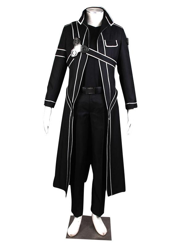 Sword Art Online SAO Kirigaya Kazuto Kirito Black Cos Cloth Cosplay Costume