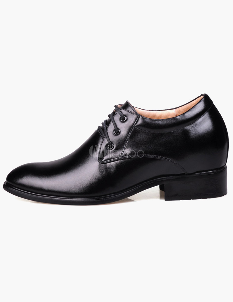 black formal shoes with brown sole