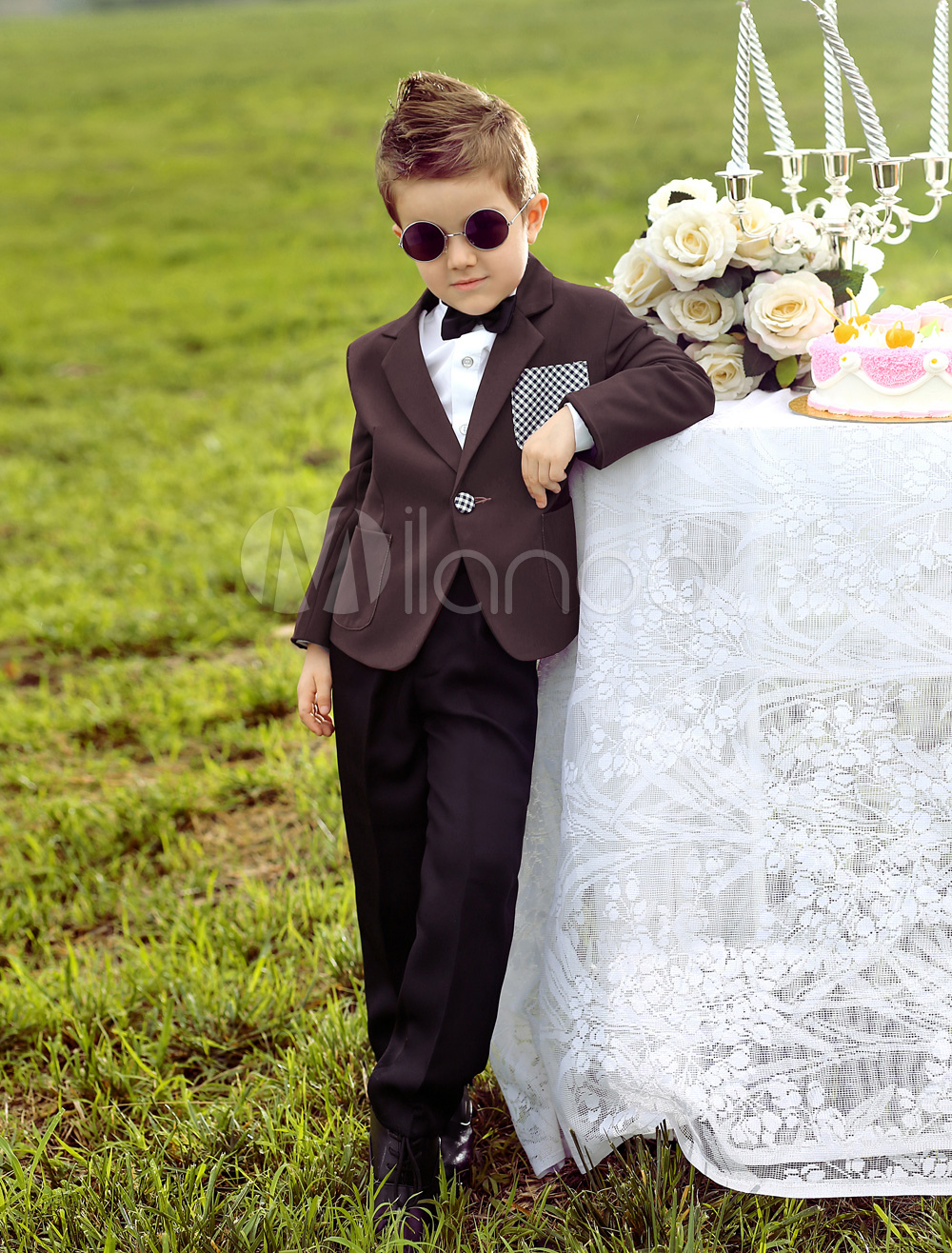 ring bearer outfit burgundy