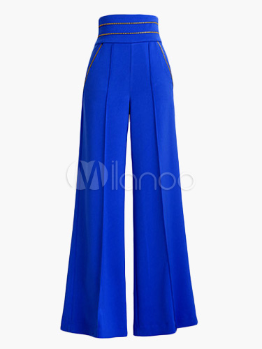 royal blue high waisted pants