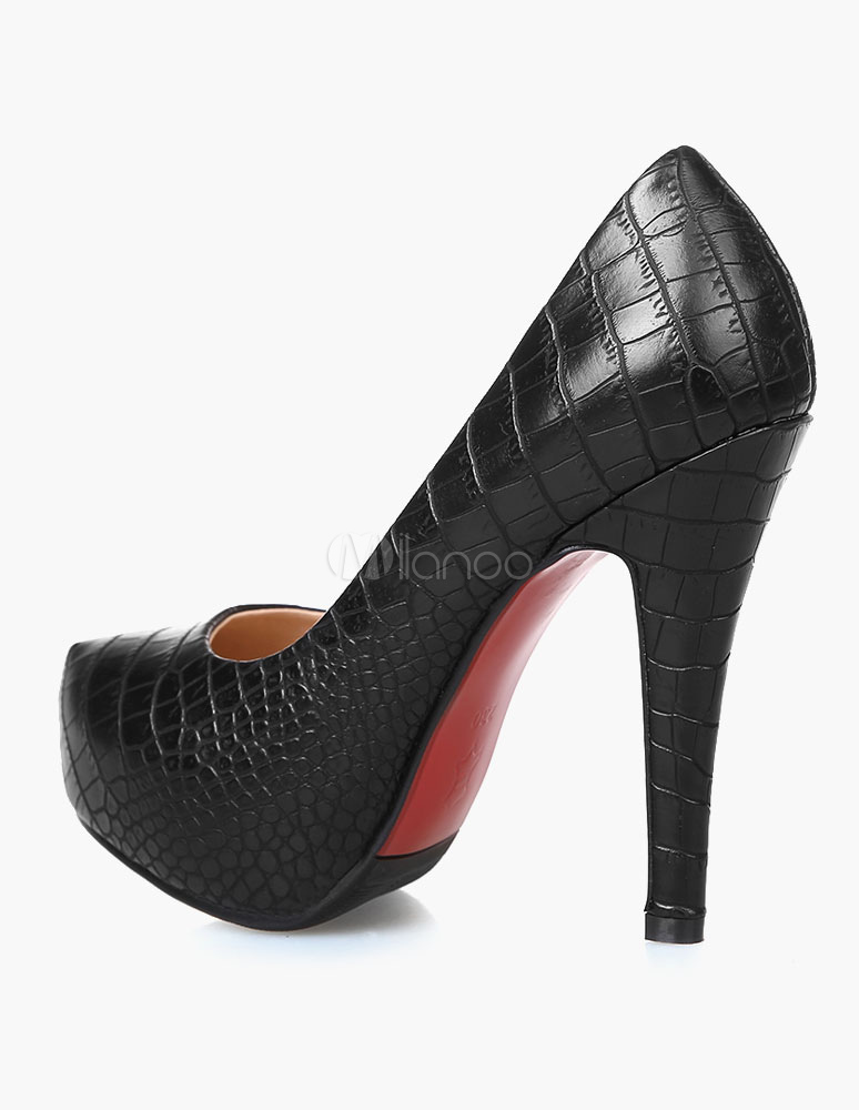 Stiletto High Heel Solid Color Platform Pumps