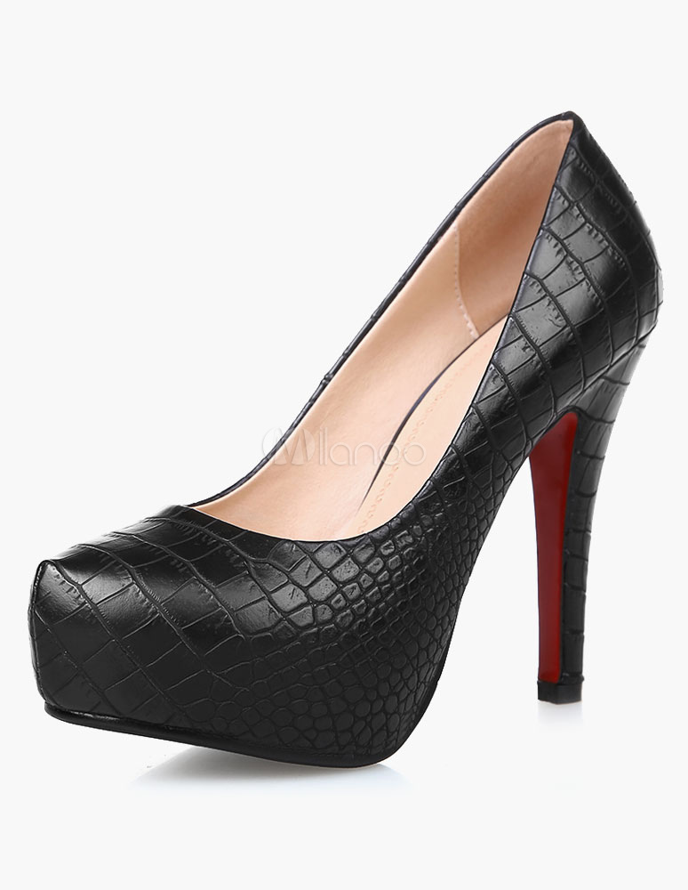 Stiletto High Heel Solid Color Platform Pumps