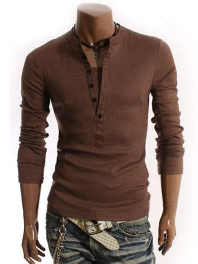 t shirt con bottoni uomo