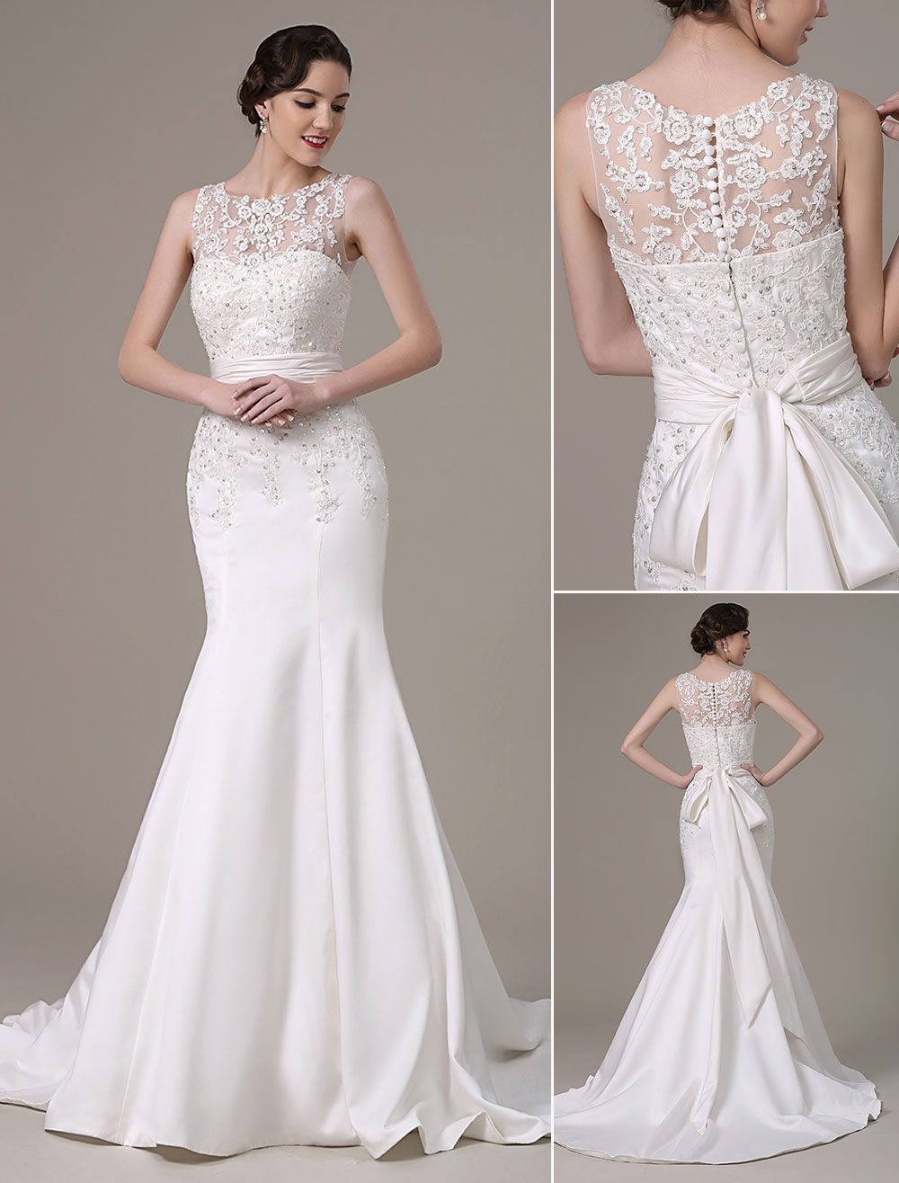 wedding dress with jacket train