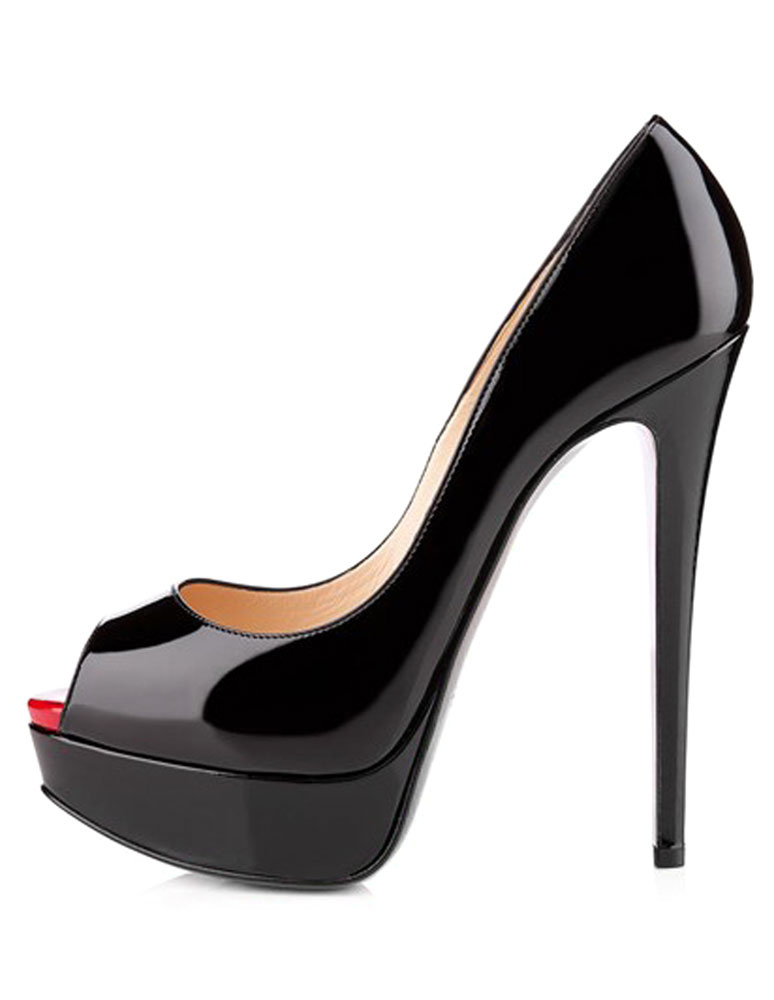 womens black platform pumps