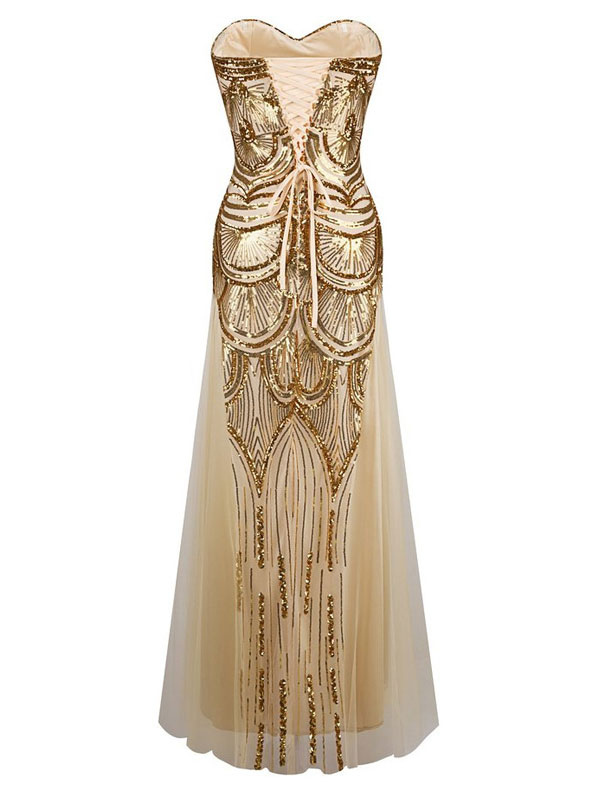 gold sequin robe