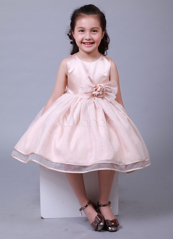 Pink Toddler's Dress Short Princess Ball Gown Flower Girl's Dress With ...