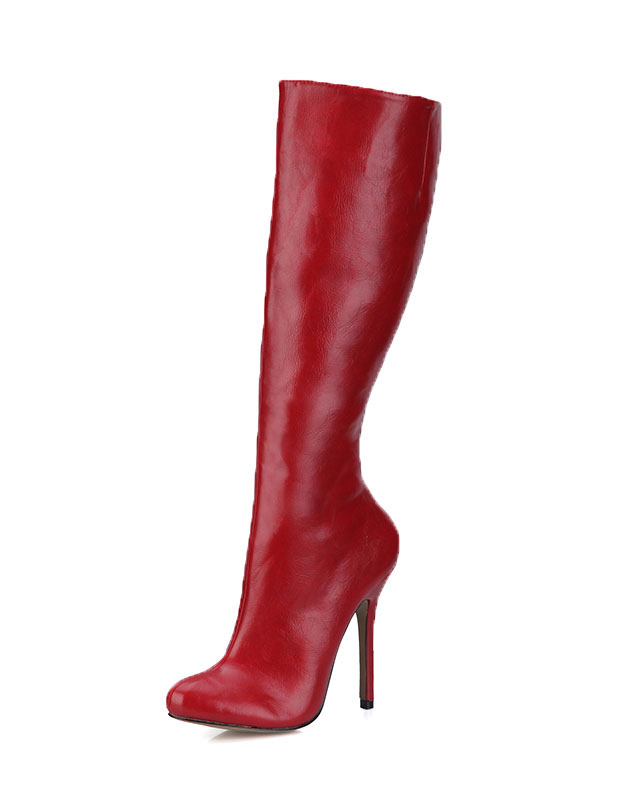 burgundy stiletto boots