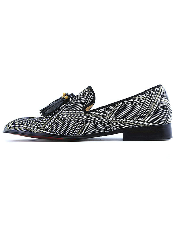 Men Dress Shoes 2018 Grey Loafers Square Toe Slip On Shoes With Tassels ...