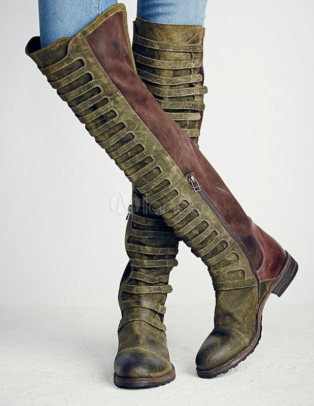 hunter green knee high boots