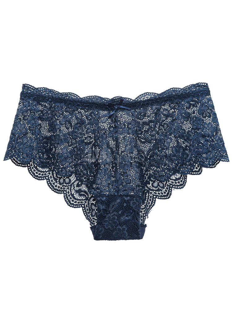 Culotte Confortable En Dentelle Unicolore