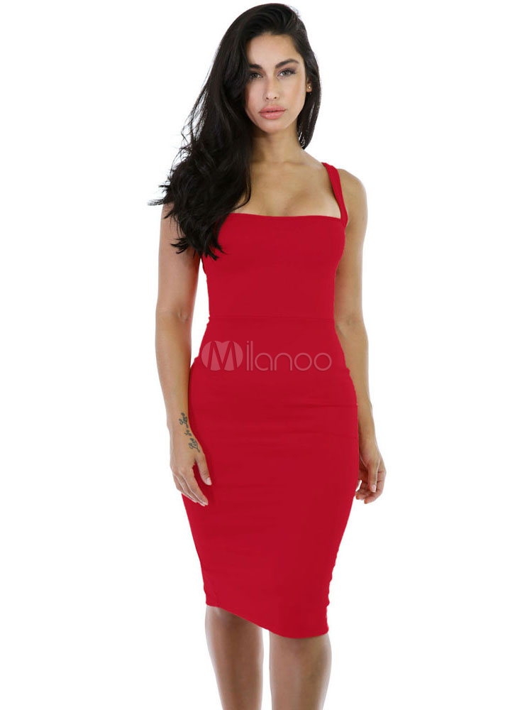 Red Club Dress Women's Bodycon Lace Up Sexy Dress - Milanoo.com