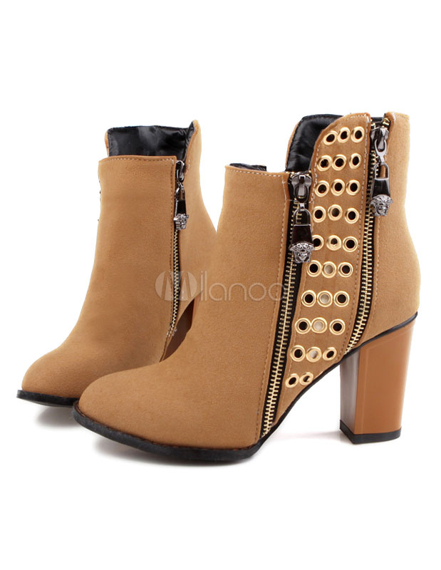 chunky rubber heel booties