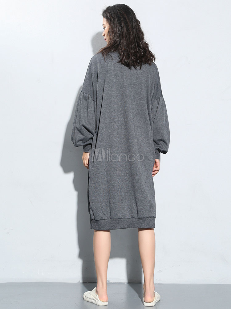 knee length sweatshirt dress