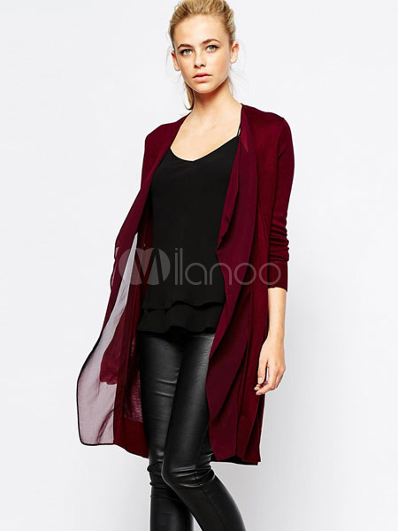 cardigan cor vinho