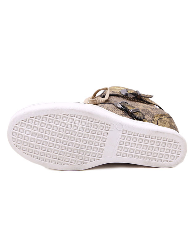Damen Keil Sneaker Gold Snake Print Runde Zehe Schnürschuh versteckte Ferse Freizeitschuhe für Frauen Damen Keil Sneaker Gold Snake Print Runde Zehe Schnürschuh versteckte Ferse Freizeitschuhe für Frauen