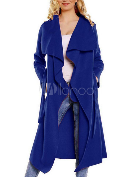 royal blue wrap coat