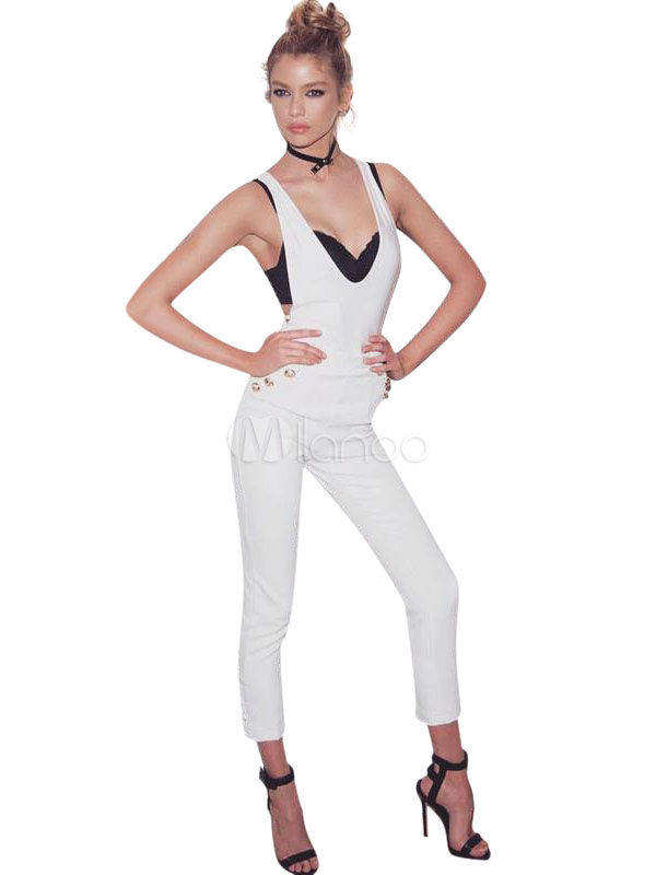 white jumpsuit skinny leg